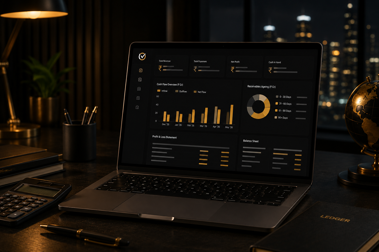 Vioneshpere Accounting application workspace